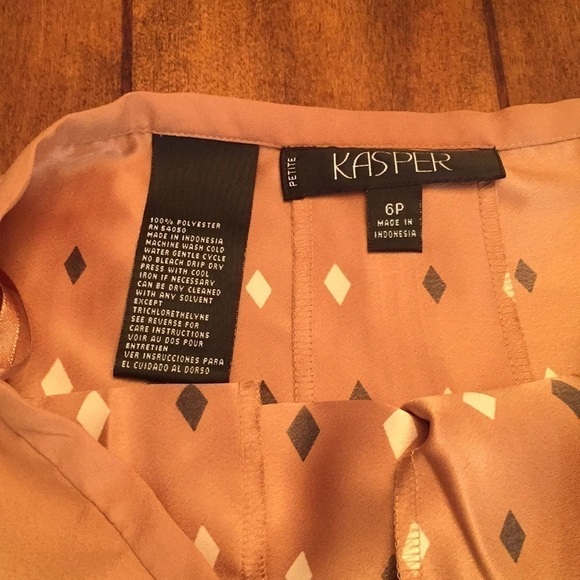 KASPER Pleated Harlequin Print Skirt 6P - Picture 6 of 7